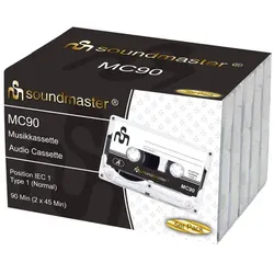 Soundmaster MC905P Audio-Leerkassette 90 Min., 5er Pack