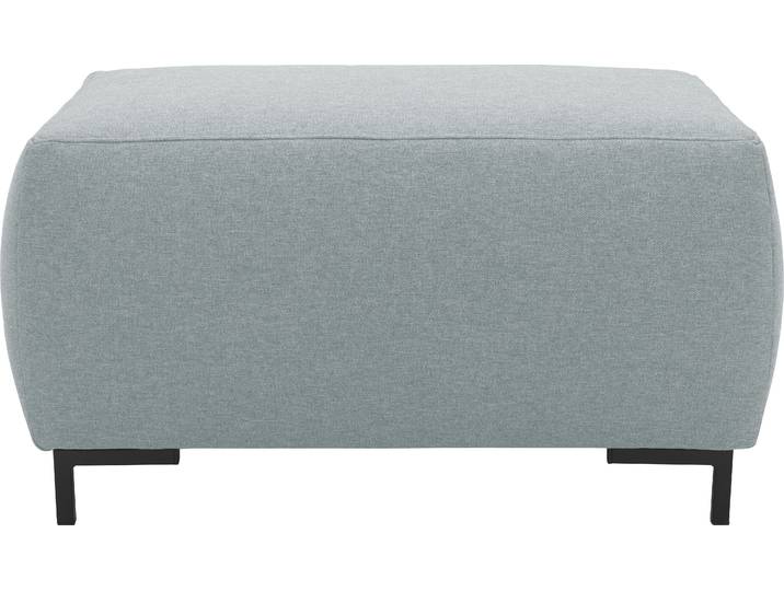 Hocker Looks VI , blau (eisblau), B:88cm H:44cm T:68cm, 100% Polyester, LOOKS BY WOLFGANG JOOP, Hocker, Hocker, gerade Linien, in 2 Bezugsqualitäten
