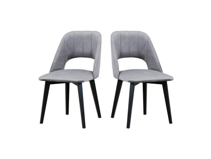 Leaf Design Stuhl 2er Set Monti 4, schwarz, riviera 91, nähte: gerade, Schwarz, Grau, Holz, Echtholz,Buche, Holz Optik, 48x83x47 cm, Esszimmer, Stühle