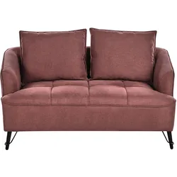 2-SITZER-SOFA Stoff Burgunderrot Hobro