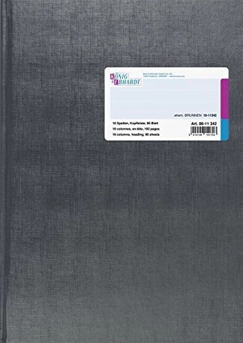 KÖNIG & EBHARDT Spaltenbuch 86-1134201 16-Spalten, 32 Zeilen Spalten