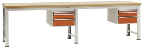 Manuflex WP5764.2001 Werkbank Rotorange (RAL 2001)