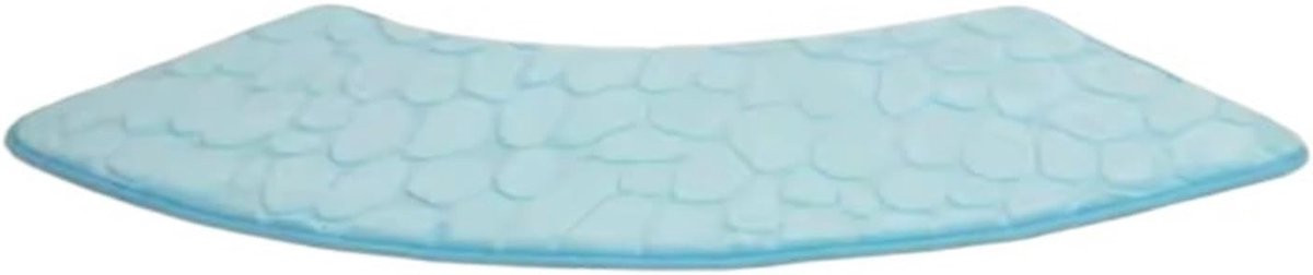 Bruine Gebogen Douchemat voor Hoekdouches met Antislip Zuignappen - 98 x 43 cm
