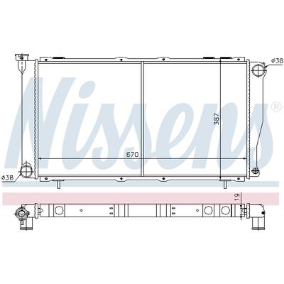 NISSENS Kühler, Motorkühlung 64112 für Subaru