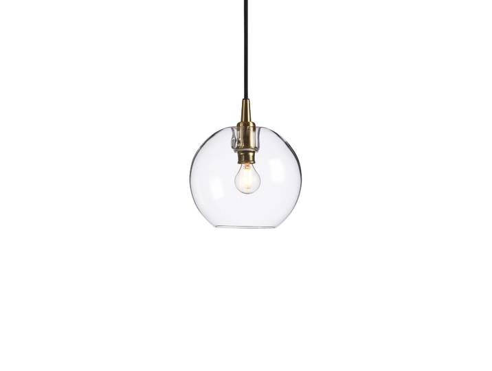 Belid Suspension Gloria Ø19 cm Laiton-verre transparent