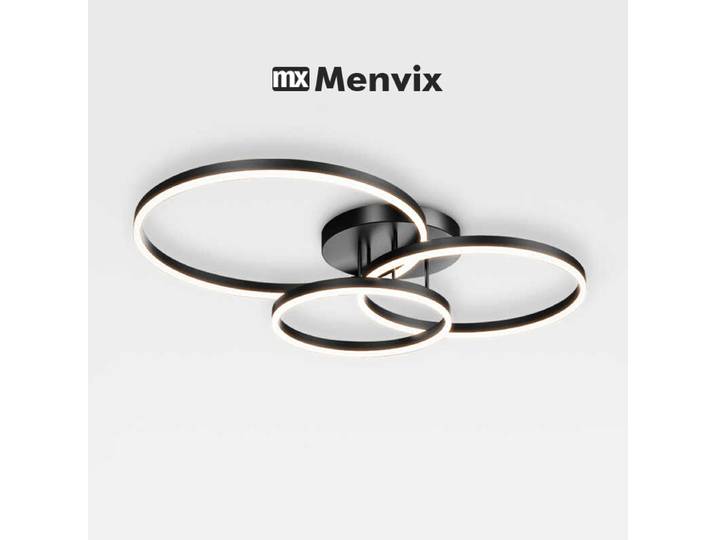 Lustre LED rond créatif nordique, plafonnier de style moderne, lumière de chambre à coucher, lampe de salle à manger, 3 couleurs