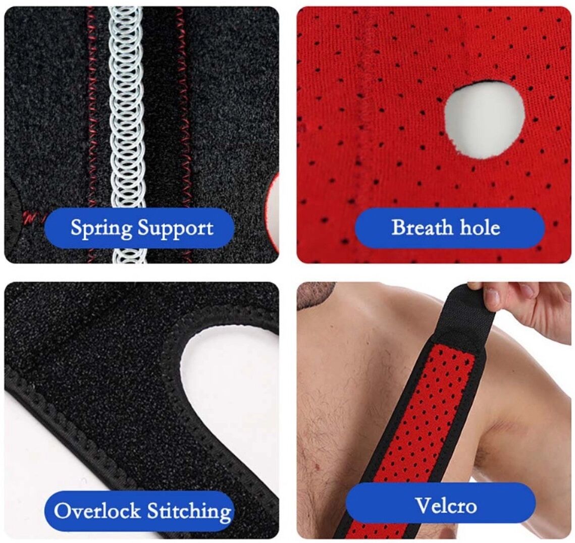 INF Verstellbare Ellenbogenbandage mit Federstütze für Outdoor-Sportarten - Einzeln