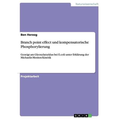 Branch point effect und kompensatorische Phosphorylierung, Taschenbuch von Ben Herzog, GRIN, 978-3-640-40005-8