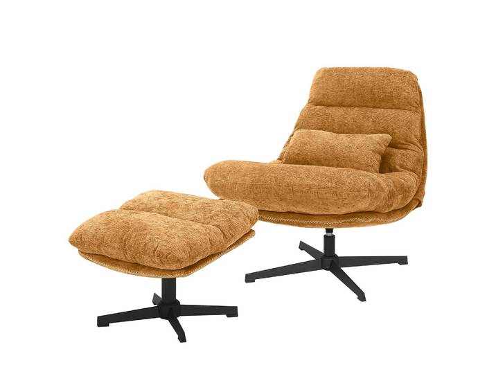 Relaxsessel SKADO Gelb/Senfgelb Chenille Ipek 84 x 88 x 94cm