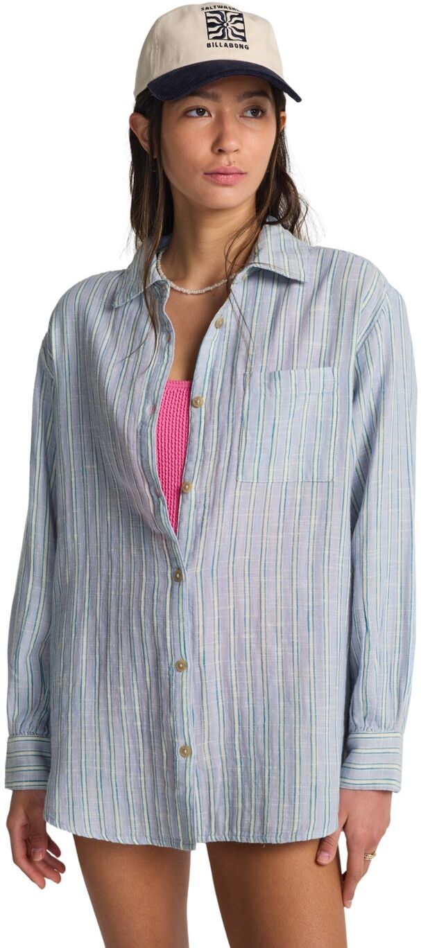 Langarmshirt BILLABONG "Wanderer", Damen, Gr. XS, blau (twilight blau), Obermaterial: 100% Walkfrottier;, Shirts Langarmshirt