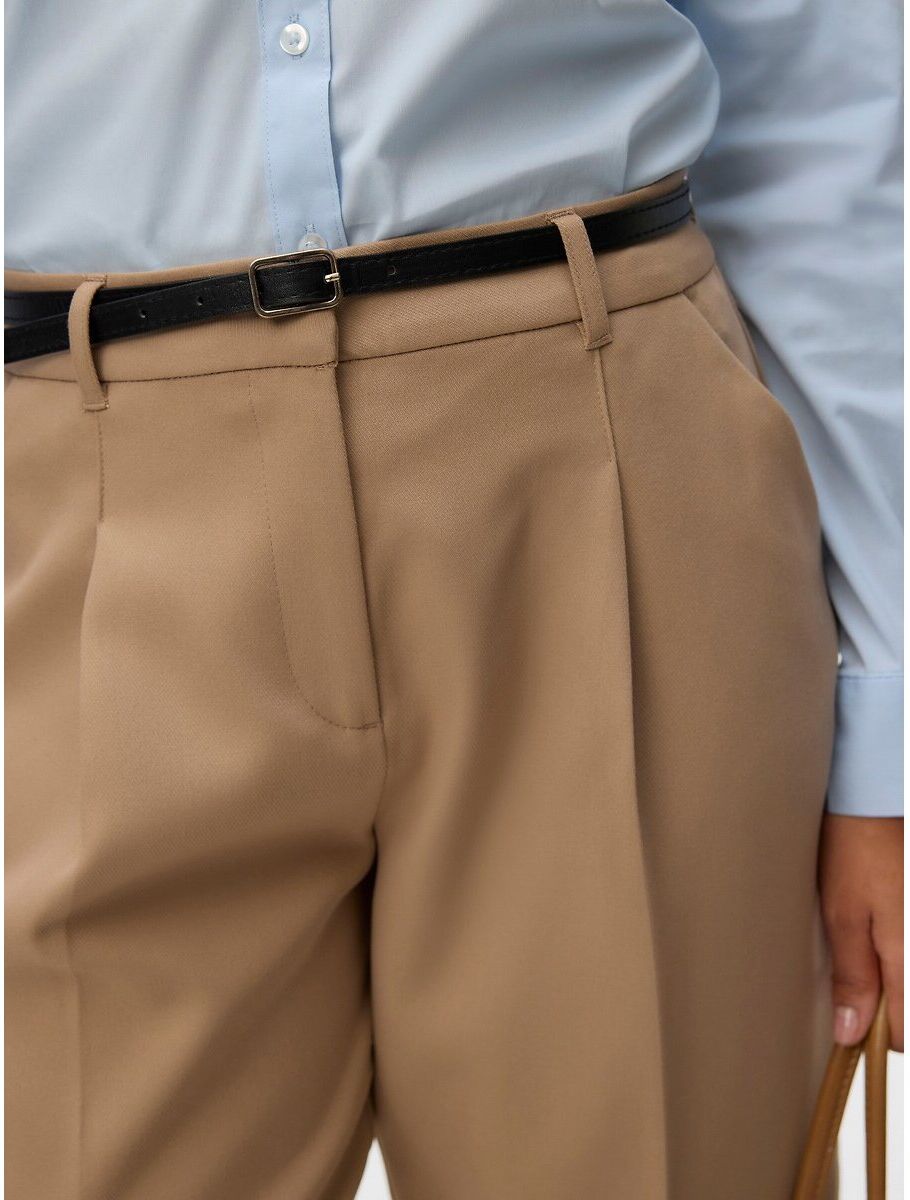 VERO MODA Pantalon barrel avec ceinture