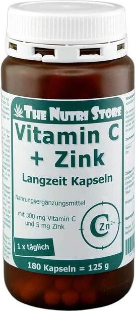 Vitamin C 300+Zink 5 Langzeit Kapseln 180 St