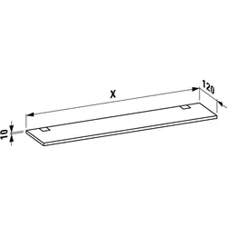LAUFEN Glasablage Frame 25 mit 3 Wandbefestigungen, H4475919000001 H4475919000001