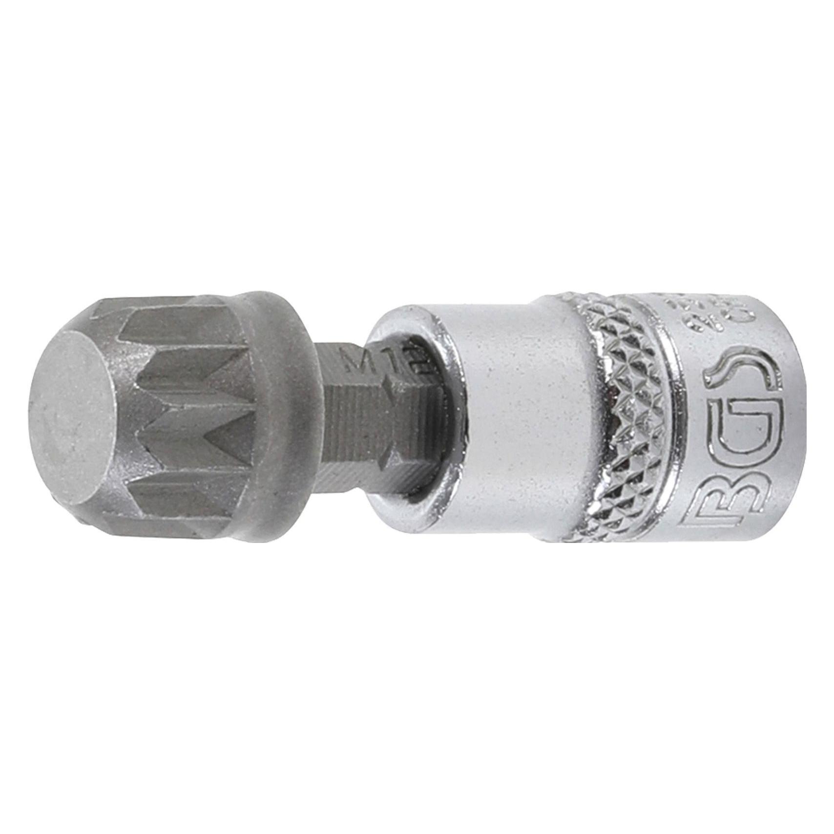 BGS Bit-Einsatz | Antrieb Innenvierkant 6,3 mm (1/4") | Innenvielzahn (für XZN) M12 (2507)