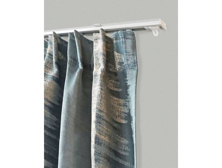 Gardinenschiene GARESA 200 , weiß, L:150cm, Gardinenstangen, Gardinenschiene, schlichte Aluminium-Innenlaufgarnitur, verlängerbar, Deckenmontage