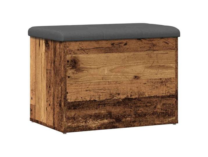 vidaXL Sitzbank Mit Stauraum Altholz-Optik 62/42/45 Cm Holzwerkstoff, Dunkelbraun, 42x45x62 cm, Esszimmer, Bänke, Sitzbänke