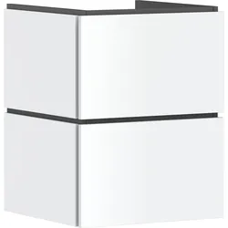 Hansgrohe Xilesa E Waschtischunterschrank, Mattweiß, 480x470 mm, 2 Schubkästen, SoftClose, vormontiert