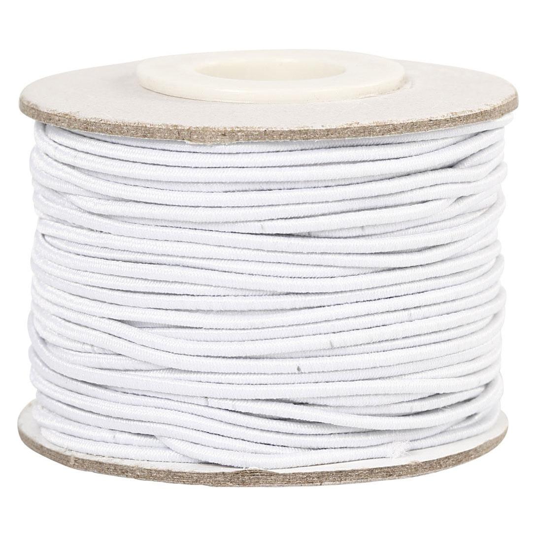 Creativ Company Elastic cord, thickness 1 mm, white, 25 m/ 1 roll (4102720)