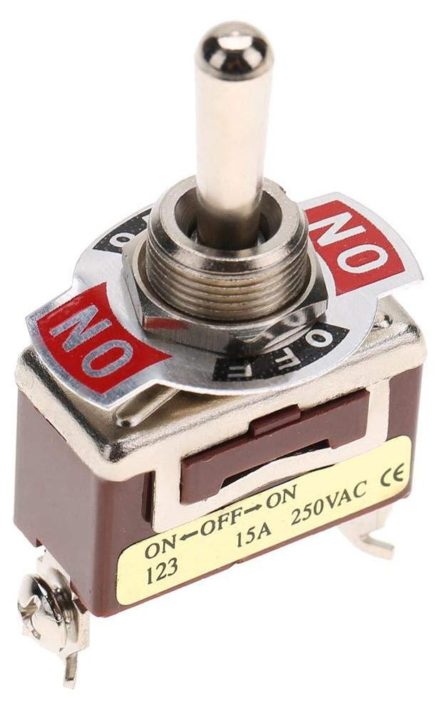Dripio Draaïerschakelaar met 3 standen, 15A, SPDT, 12 mm knop
