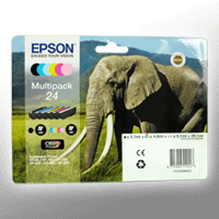 6 Epson Tinten C13T242840 Multipack KCMY LC LM 24