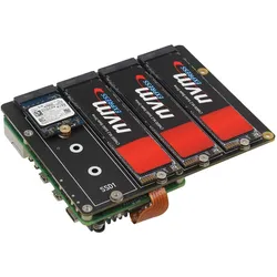 Geekworm PCIe expansion to 4 NVMe M.2 SSDs for Raspberry Pi 5, Entwicklungsboard Zubehör