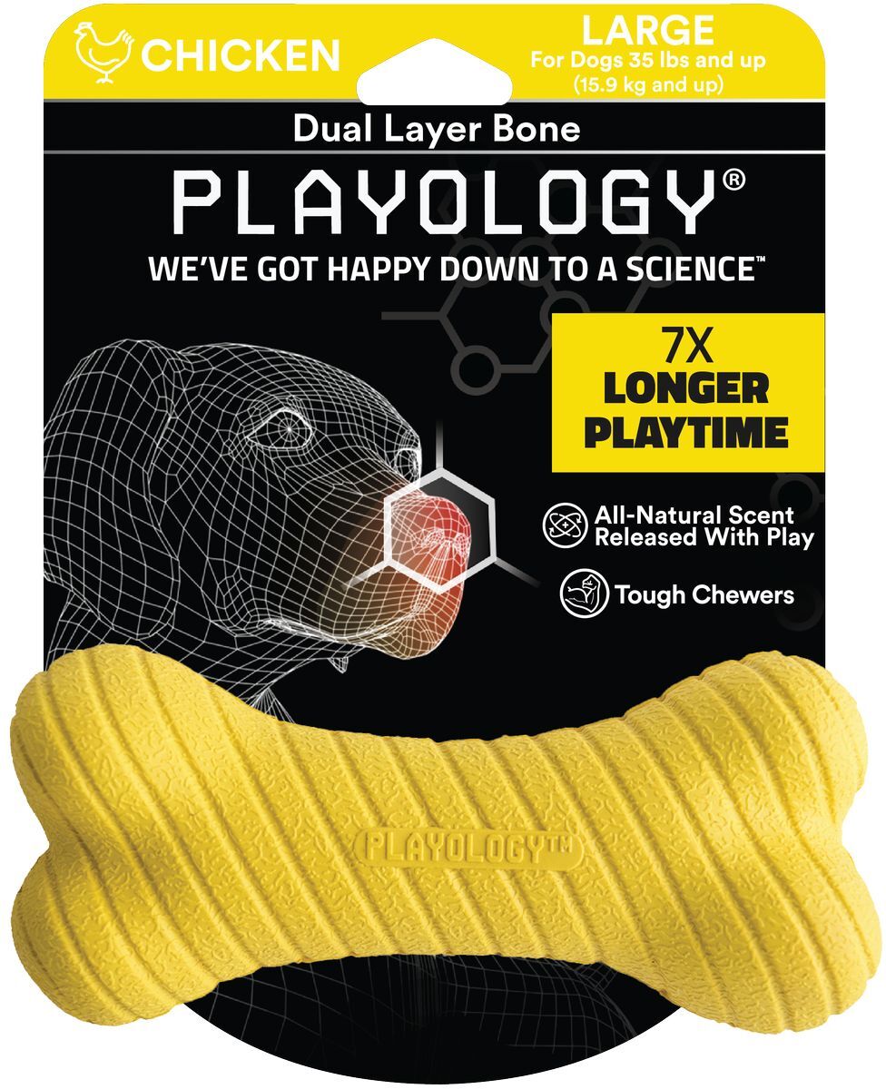 Playology Cane Gioco Osso Aroma Pollo L