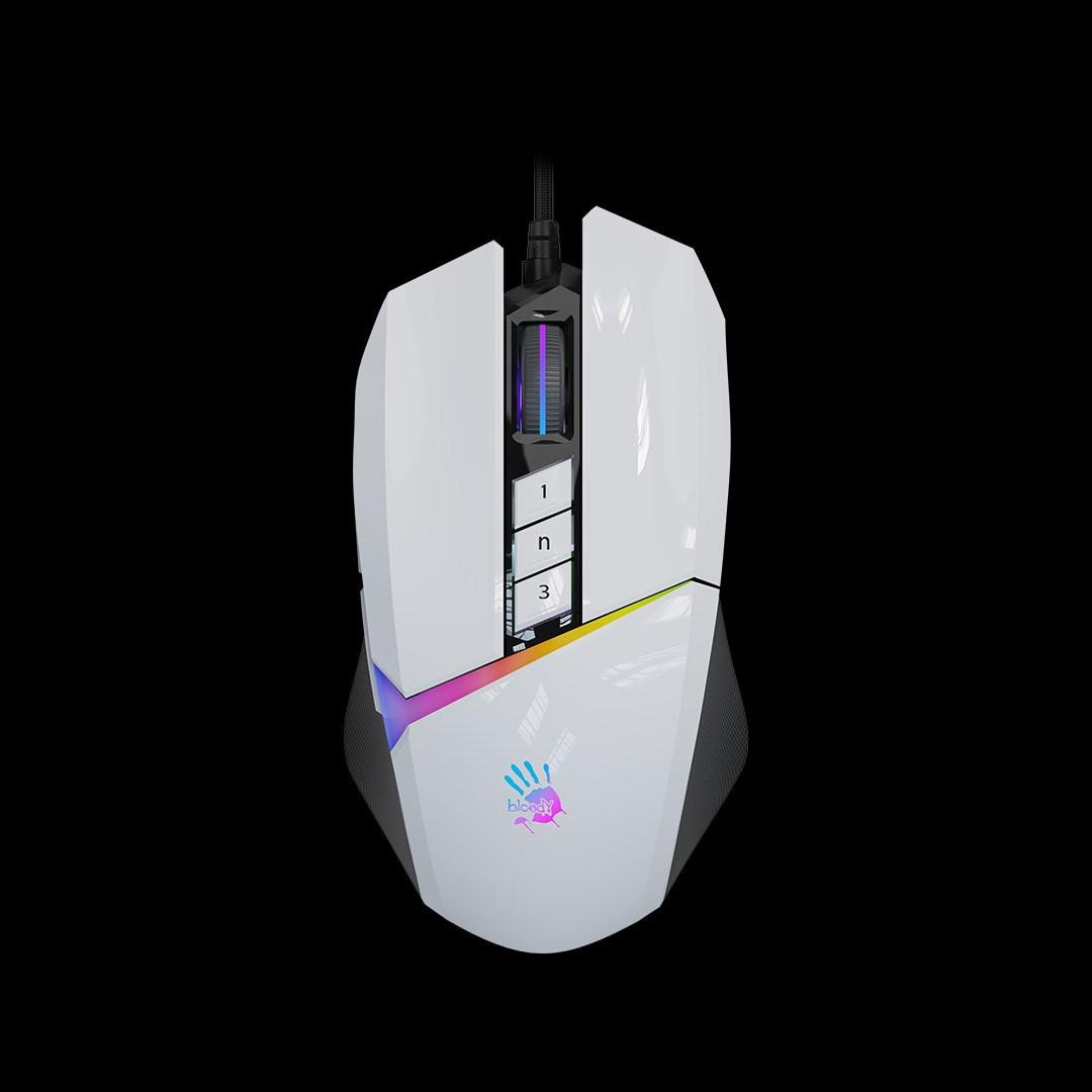 Bloody W60 Max Gamingmuis met verlichting, 12000 DPI, USB, Zwart