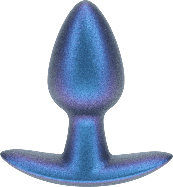 Ouch Plug anal en silicone lisse - Small - 6,5 cm - Metallic Blue
