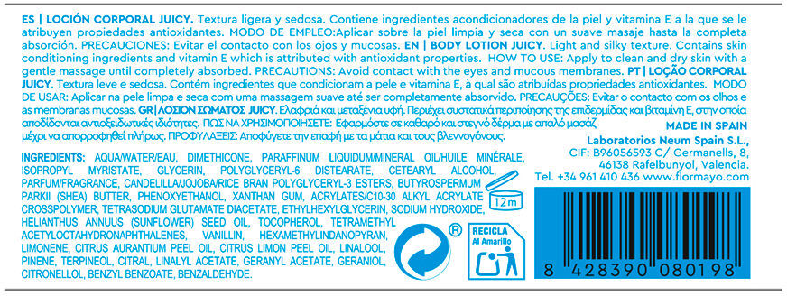 Flor De Mayo Loción Corporal juicy 250 ml