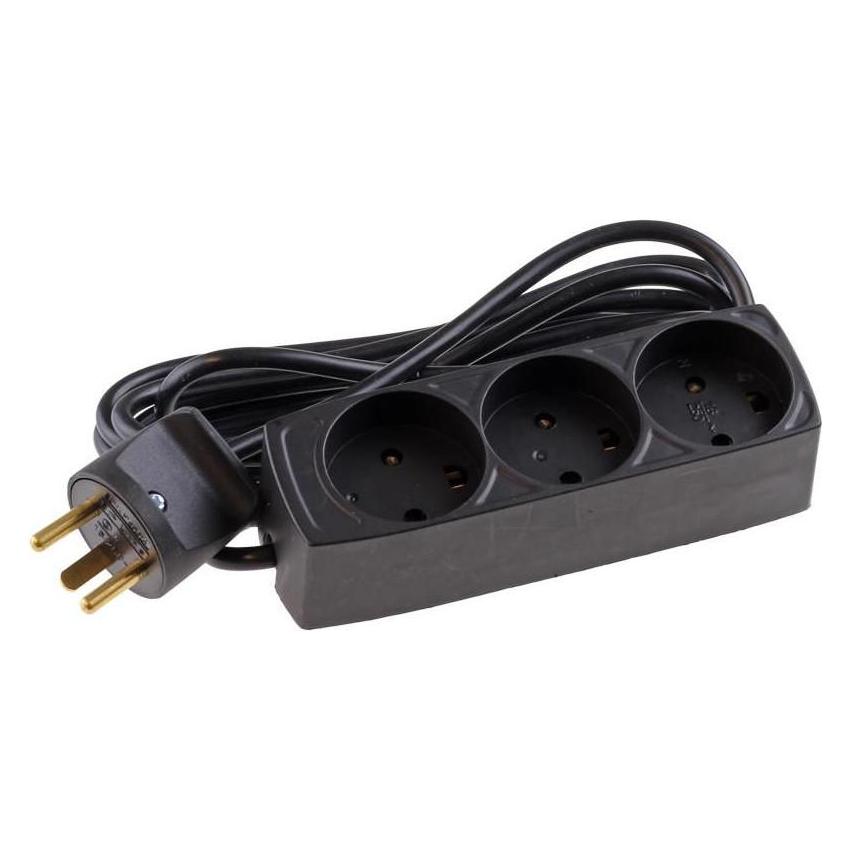 MicroConnect Danish power strip 3-way 3 m (3x, Typ 11, 3 m) (MC-GRU0303-IS)