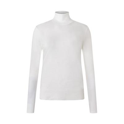 Langarmshirt MAERZ MUENCHEN "Maerz Muenchen 178900 Langarmshirt Damen Bekleidung", Damen, Gr. 40, weiß, 67% Lyocell, 33% Baumwolle, Shirts Langarmshirt
