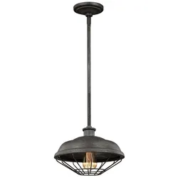 Elstead Lighting, Pendelleuchte, Lennex Hängeleuchte E27 Schiefergrau Metall (E27)