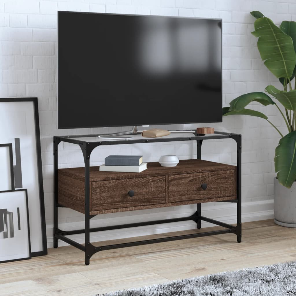 vidaXL Yes_No_Yes_No_No TV Stand Smoked Oak 98cm