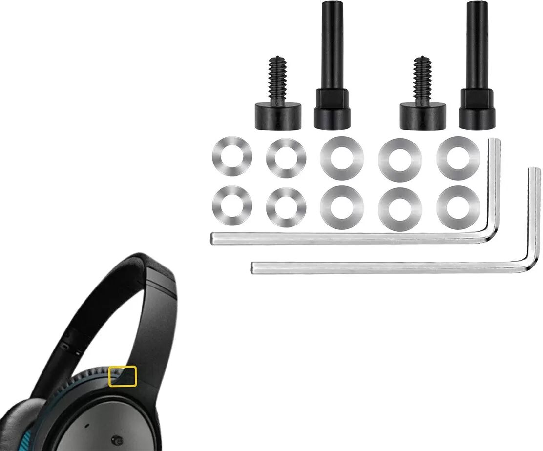 INF Scharnier-Schrauben-Set kompatibel mit Bose QuietComfort 25 (QC25) - Zinklegierung Ersatzkit, hohe Passform, einfache