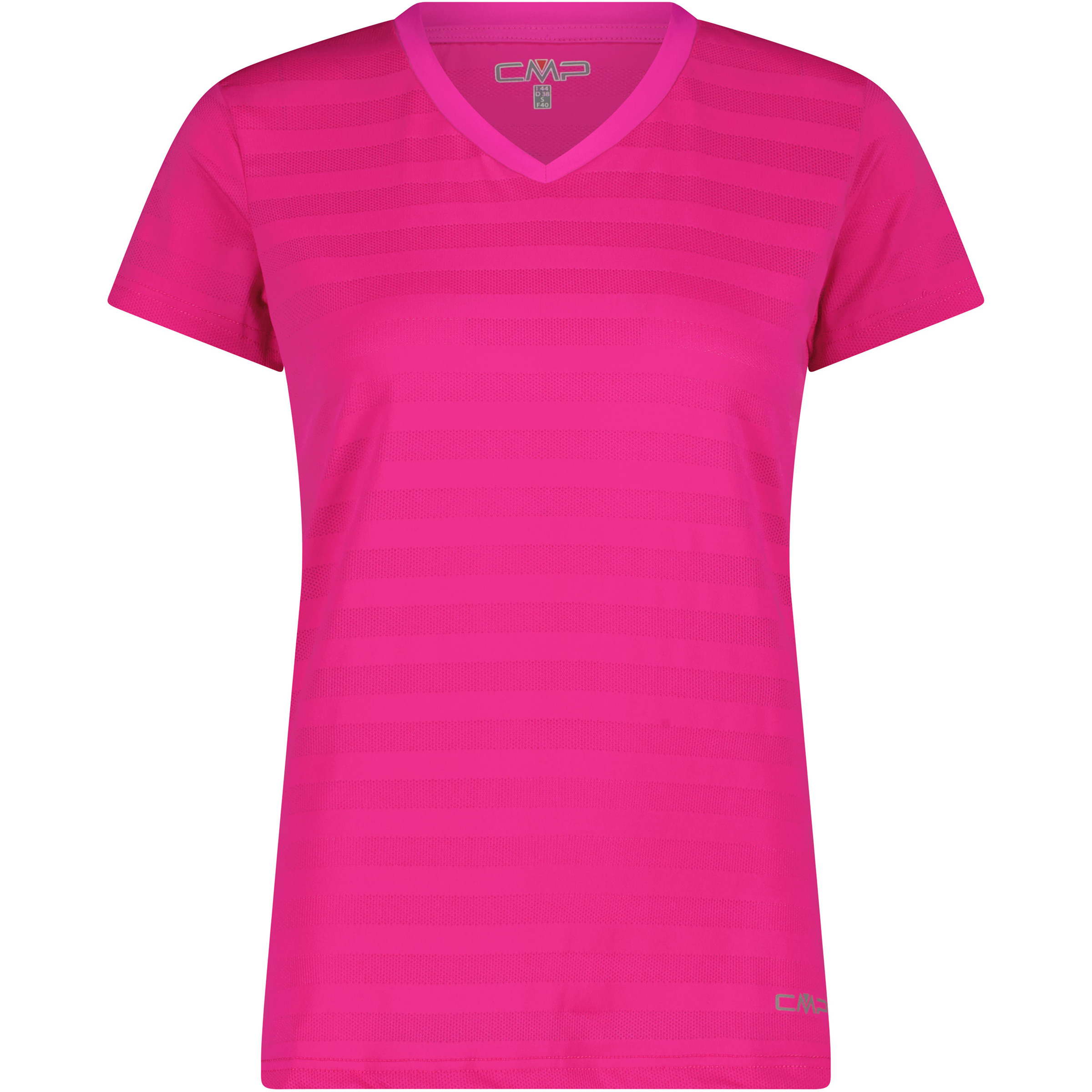 CMP Striped Mesh Damen T-Shirts pink Größe XXL Trekking Elastisch