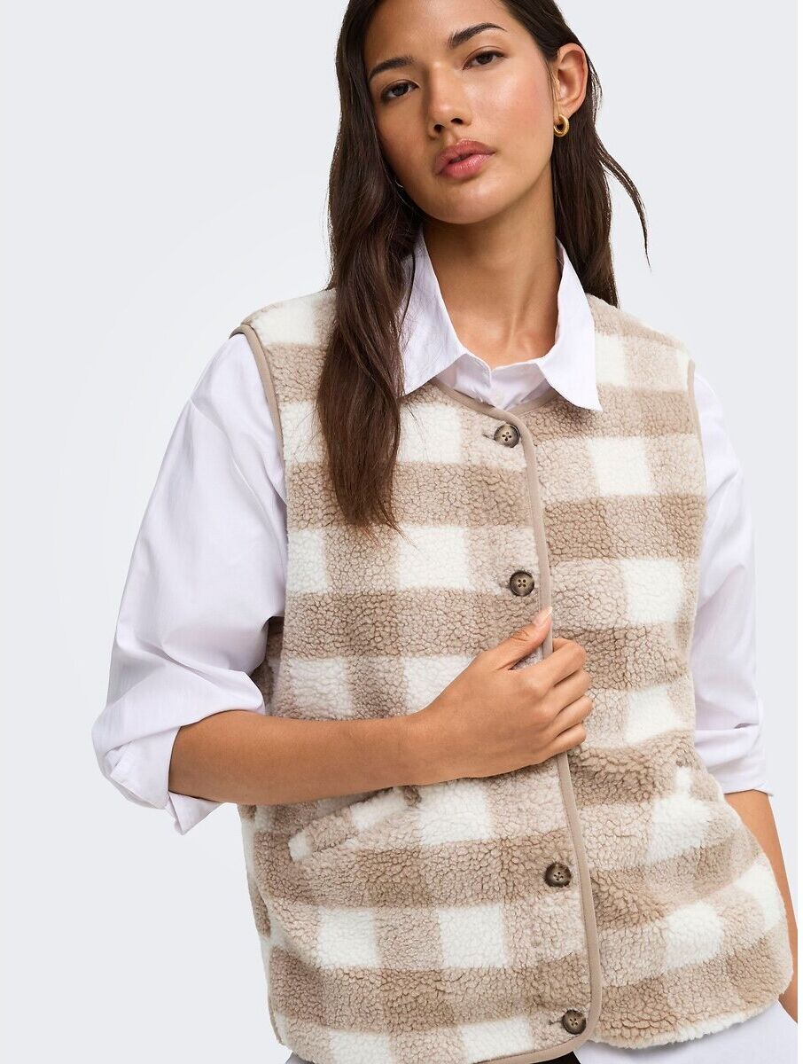 ONLY Veste sans manches, en sherpa