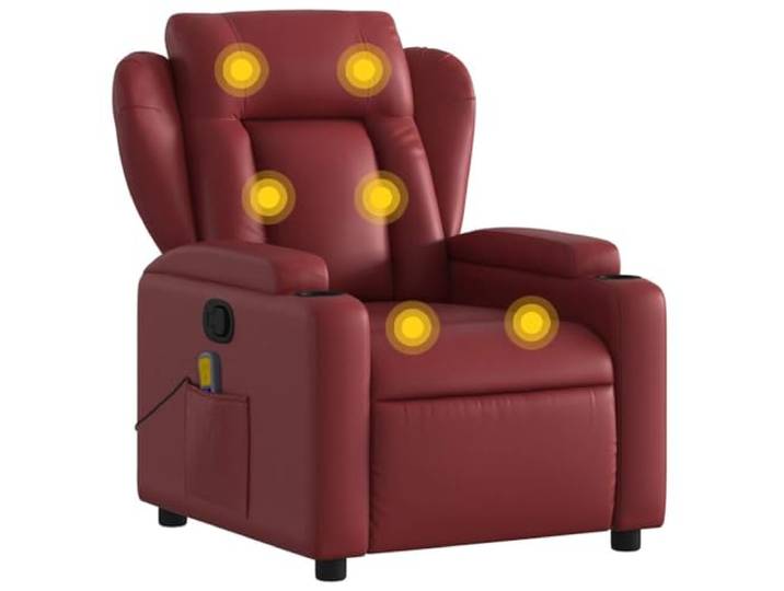 vidaXL Massagesessel Weinrot Kunstleder