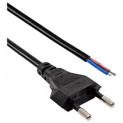Akyga AK-OT-04A Strom Netzkabel [1x Euro-Stecker - 1x offene Kabelenden] Schwarz 1.5 m