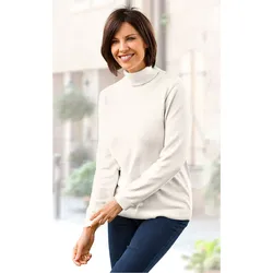 Baumwoll-Pullover in creme in Größe 44/46 von DW-Shop, Creme, 44/46