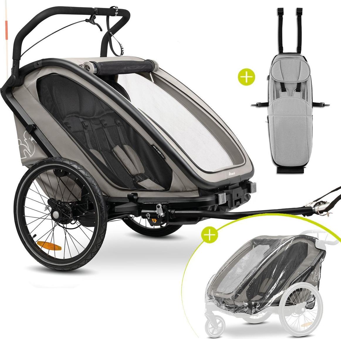 Hauck 3in1 Fahrradanhänger Sparset Bike N Walk