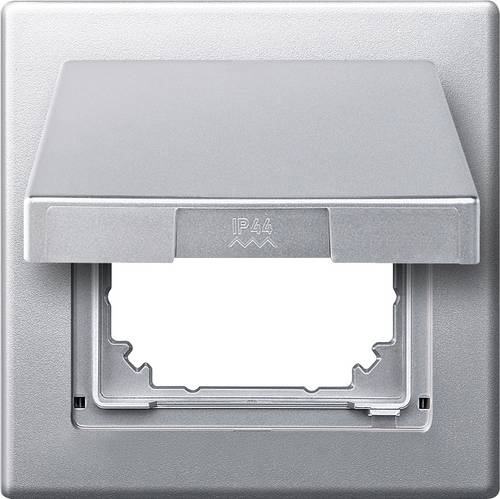 Merten Abdeckung Schutzkontakt-Steckdose mit Klappdeckel Aluminium 478060 1 St.