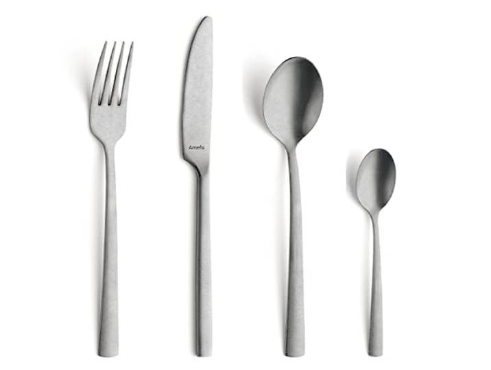 Amefa MANILLE Ménagère 16 pièces Acier inoxydable Set pour 4 personnes Lame en acier 13/0 Avec couteau\, fourchette\, cuillère et cuillère à café Look vintage