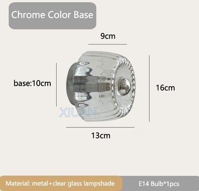 Friendly Fresh Finds Bauhaus Glass Wall Lamp Modern E14 Decorative Wall Light For Living Room chrome Base warm Light