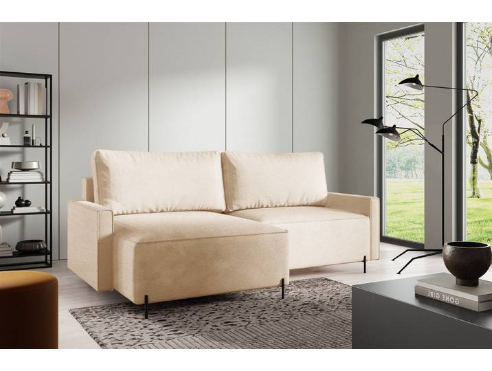 Fun Möbel Ecksofa Schlafsofa Sofa FUN CHINO in Stoff Now or Never, mit Bettkasten, Rundumbezug