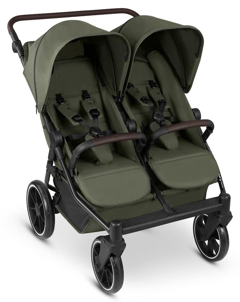 ABC Design Bayamo Zwillingswagen mit 2 Babywannen, Farbe Kinderwagen:Pea