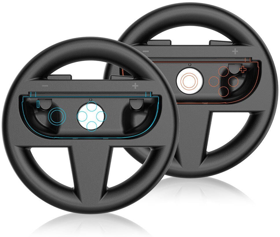 INCOVER Racerrat til Controller - Nintendo Switch 2 - 2 stk - Sort