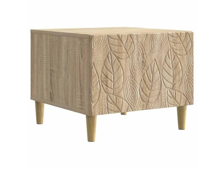 KMVXCVNM Couchtisch mit Schublade Wohnzimmertisch Braun 50x49x40 cm Kompakter Sofatisch fürs Wohnzimmer mit soliden Eukalyptusbeinen und praktischem Staufach für Ordnung im Alltag.