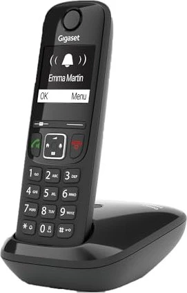 Gigaset Schnurloses DECT-Telefon Black, AS690