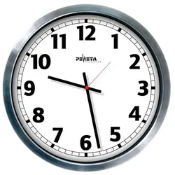 Peweta Uhren Funkwanduhr silber 500 mm silber, 50 cm