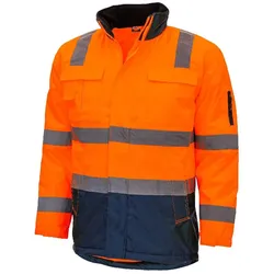 AS Arbeitsschutz Arbeitsjacke Nitras Motion Tex VIZ Warnschutz Parka | Gr. 3XL | neonorange